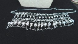 silvertone collar necklace 20 view